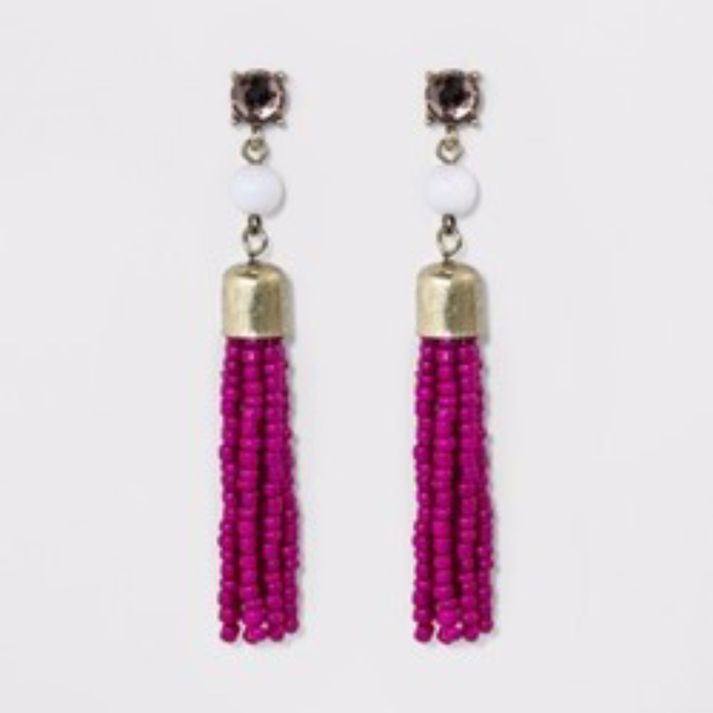 2 For 12 Baublebar Beaded Tassel Drop Earrings 8$